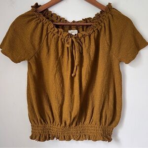 Madewell Top Mini Ruffle Tie Womens Size XS